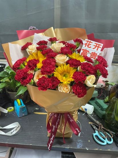 广州番禺南国奥园送花实拍图